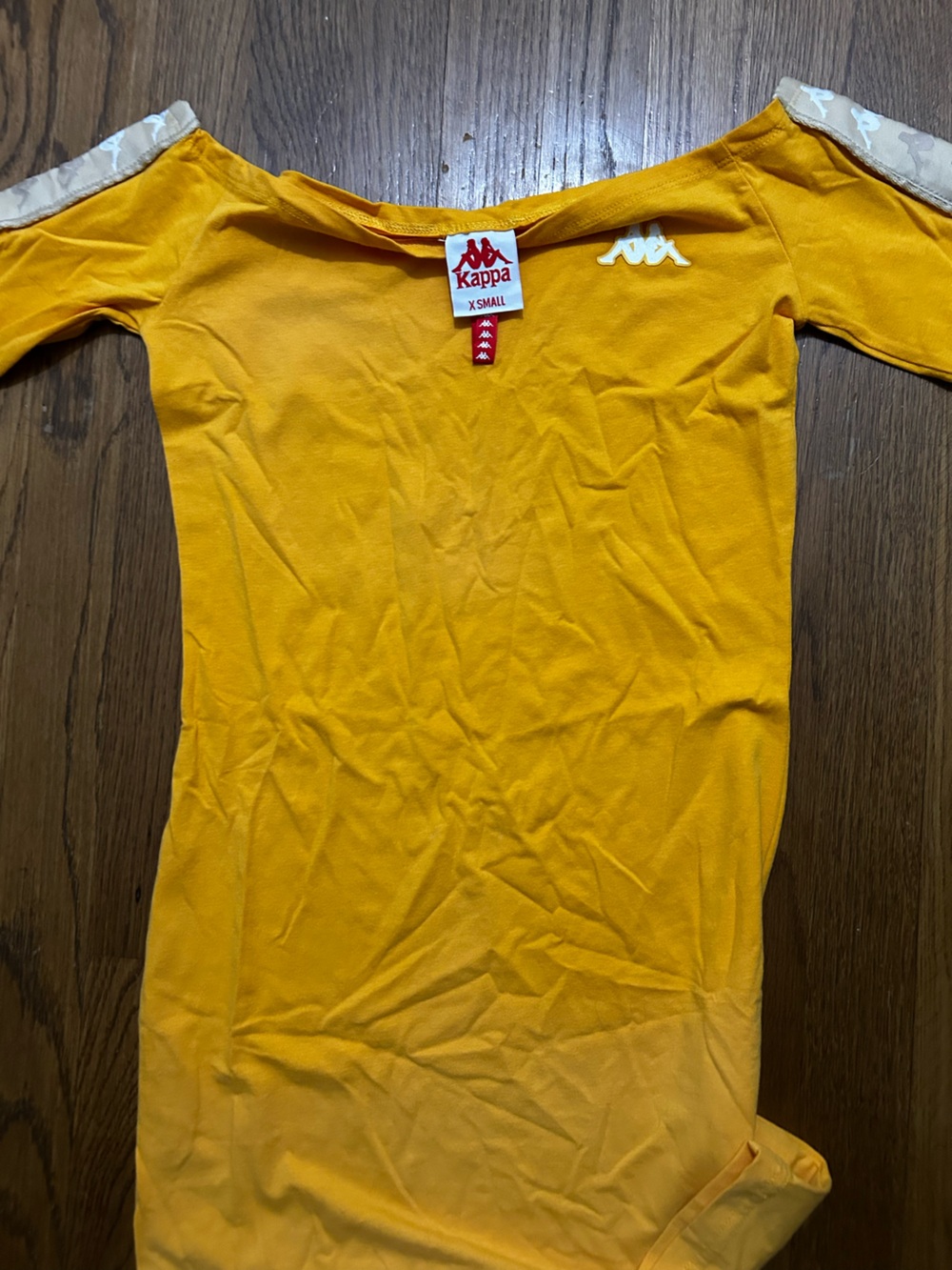 Kappa Yellow Logo Off Shoulder Dress